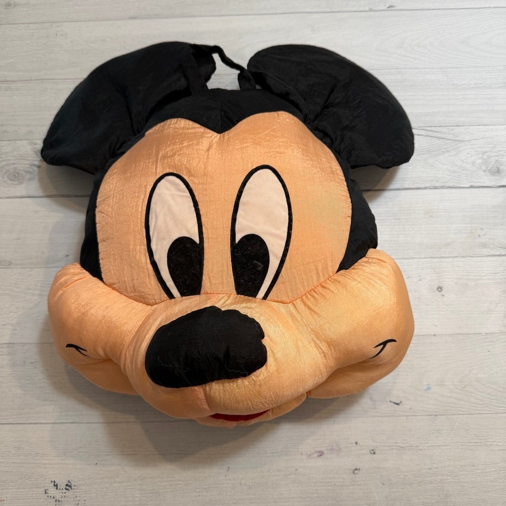 Vintage Mickey Mouse head nylon pillow plush
